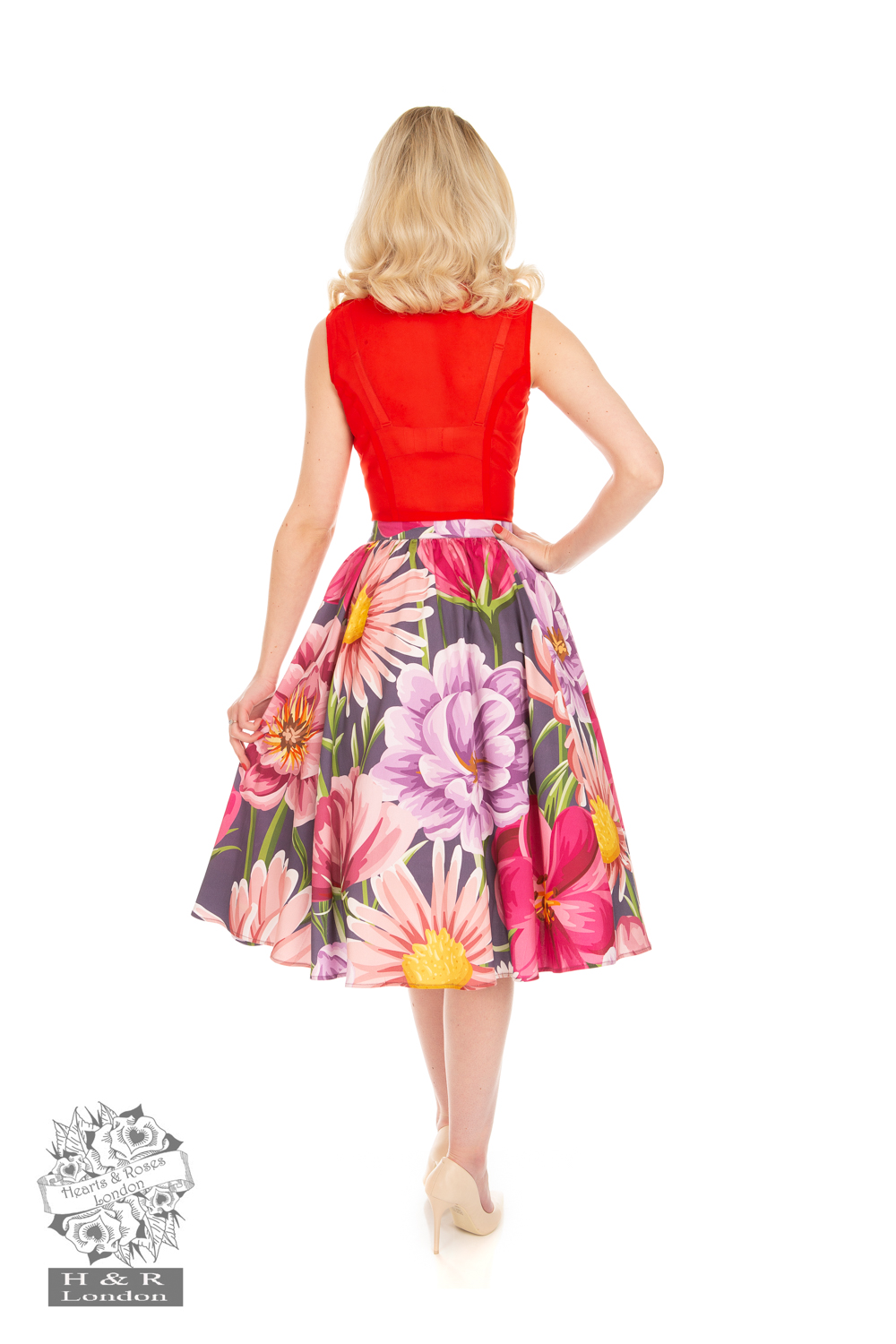 Denise Floral Swing Skirt
